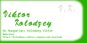 viktor kolodzey business card